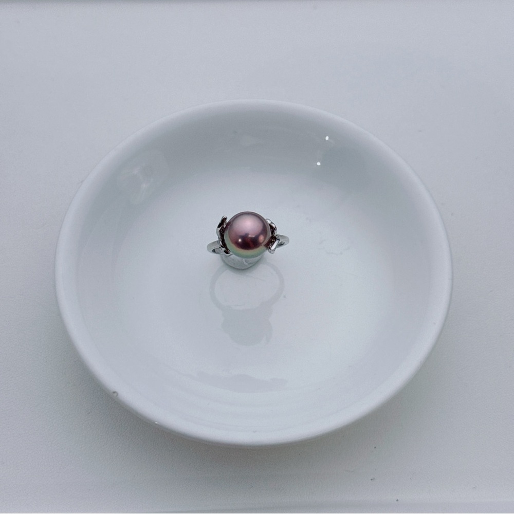R79 S925 High Quality Freshwater Edison Pearl adjustable Ring - Picture 3 of 9